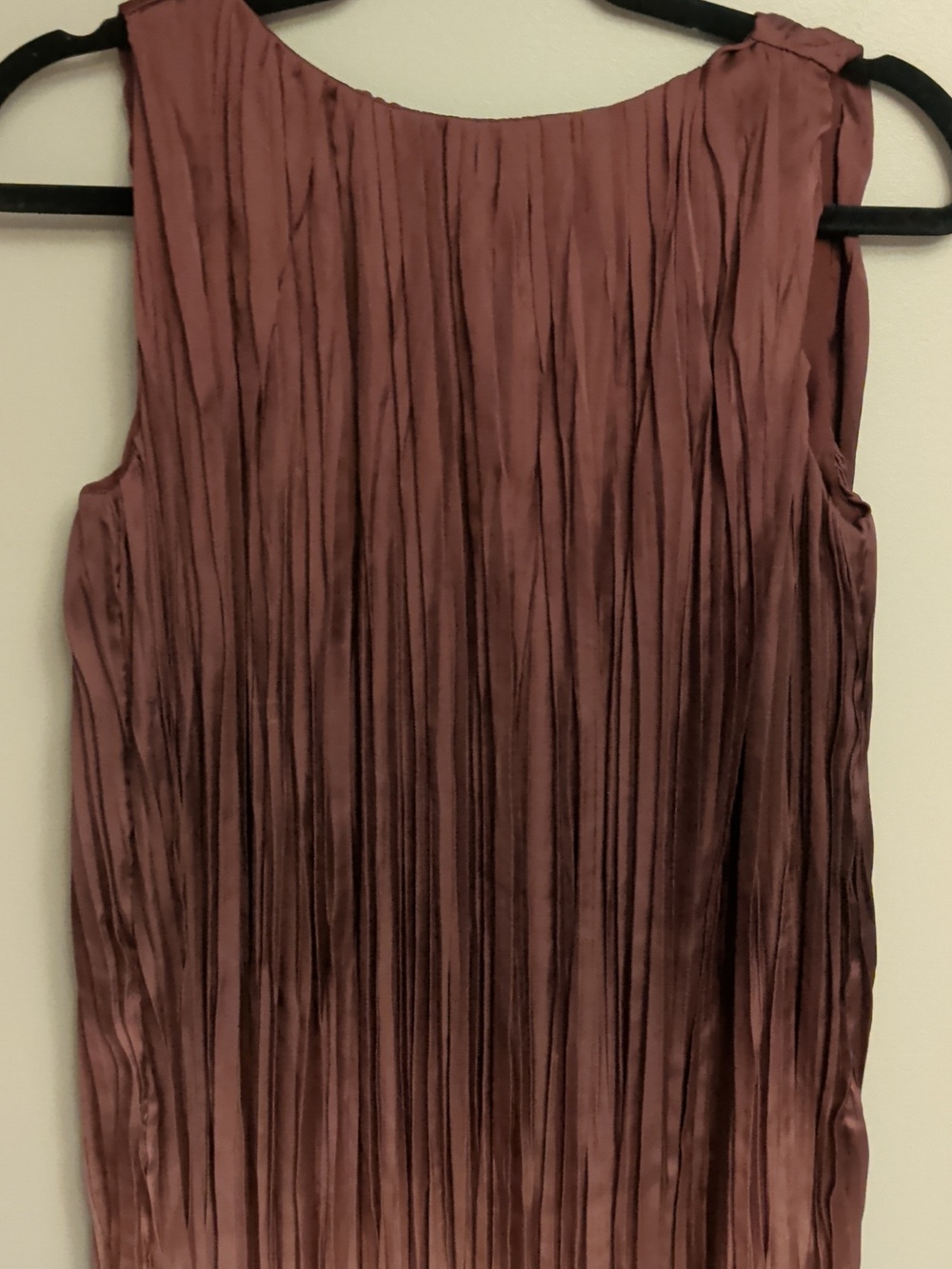 ZARA| Pleated Burgundy Ombre Dress - Sz S/M - Picture 4 of 15